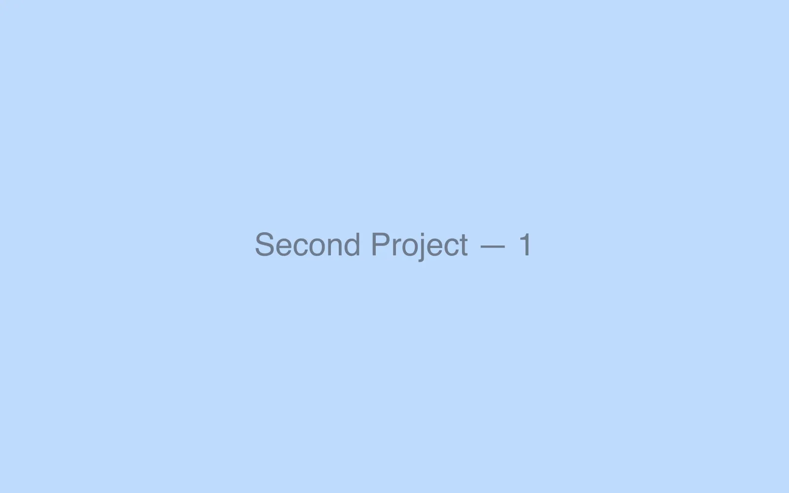 Second Project 1